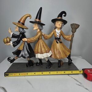 Charming Witch Trio Figurine in Black and Brown
